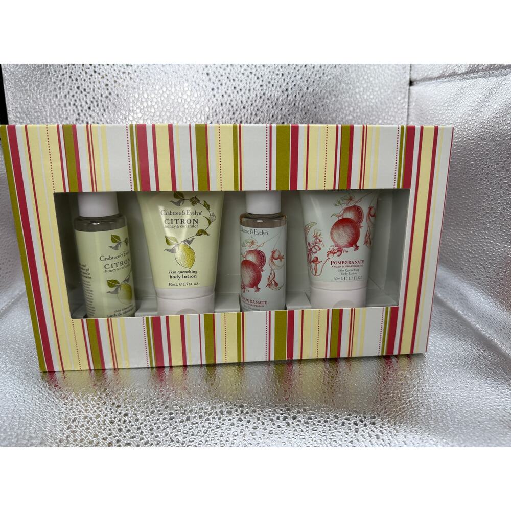 NEW  Crabtree & Evelyn gift set Pomegranate / Citron Travel‎ size